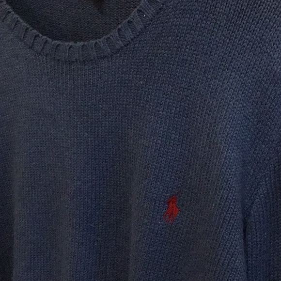 Polo Ralph Lauren crewneck blue sweater. Size XL. - Picture 3 of 6